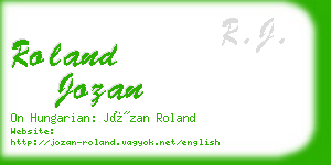 roland jozan business card